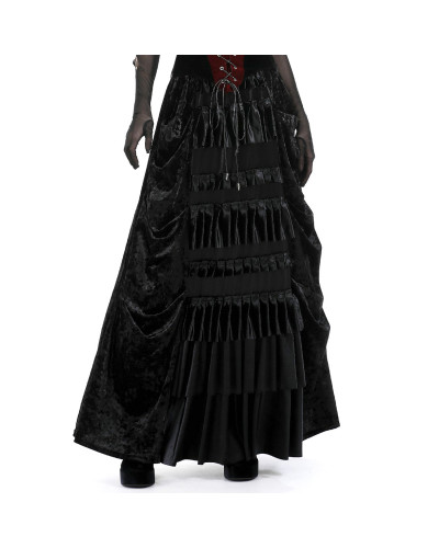 Jupe Gothique Noire en Velours