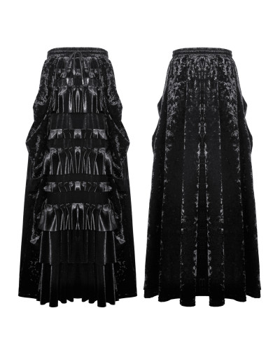 Jupe Gothique Noire en Velours