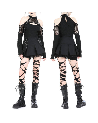 Pleated Gothic Skirt with Bag