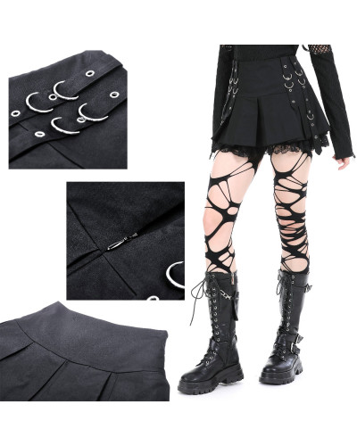 Pleated Gothic Skirt with Bag