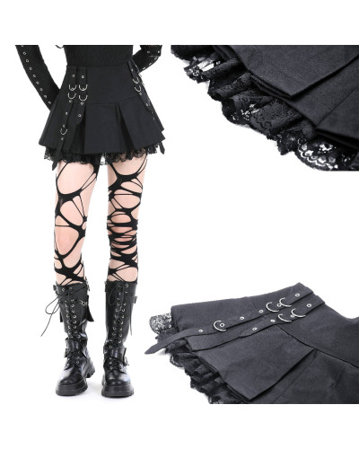 Pleated Gothic Skirt with Bag