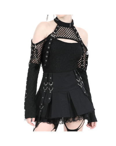 Falda Gótica Plisada con Bolso