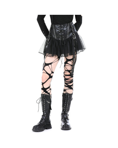 Elegant Gothic Skirt with Tulle
