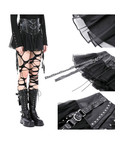Elegant Gothic Skirt with Tulle