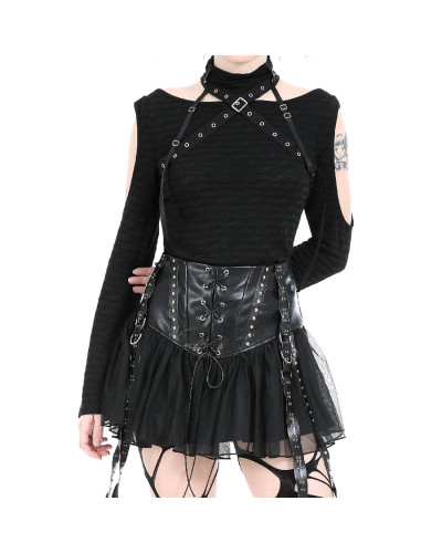 Falda Gótica Elegante con Tul