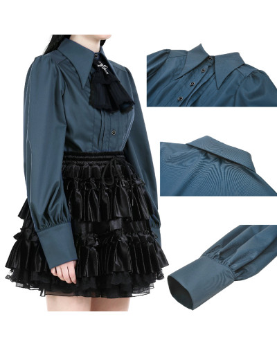 Schwarzes Gothic Hemd