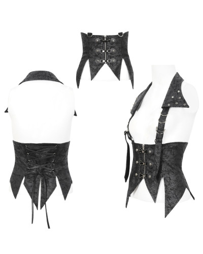 Schwarze Gothic Weste