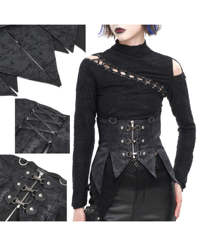 Schwarze Gothic Weste