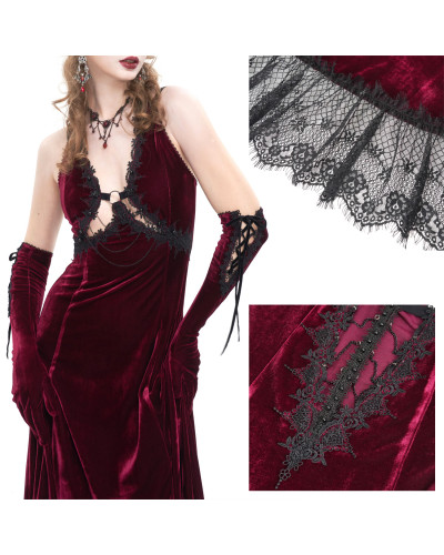 Vestido Gótico Elegante Rojo