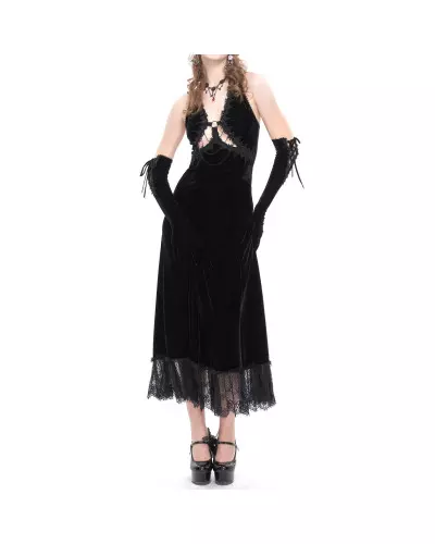 Schwarzes Samtkleid der Devil Fashion-Marke für 105,00 €