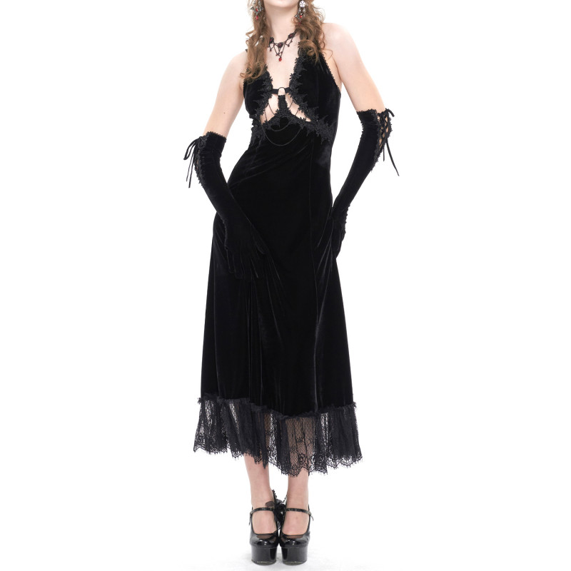 Vestido Gótico Elegante Vermelho