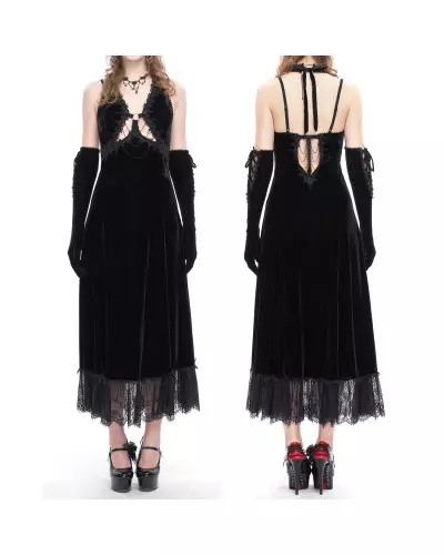 Schwarzes Samtkleid der Devil Fashion-Marke für 105,00 €