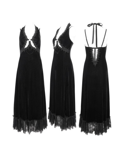 Vestido Gótico Elegante Vermelho