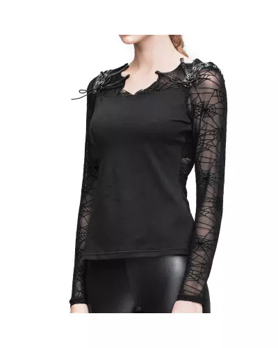 T-Shirt with Spider Webs from Devil Fashion Brand at €36.50