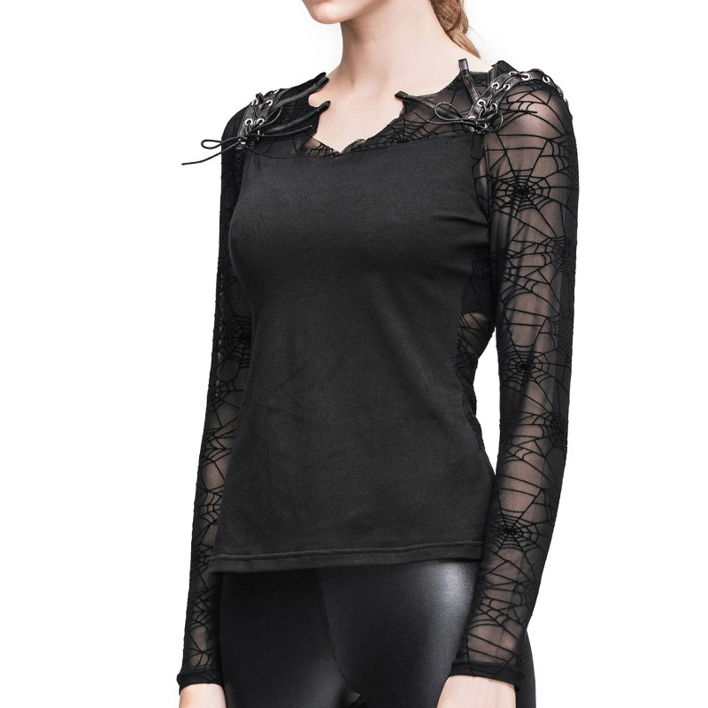T-Shirt com Teias de Aranha
