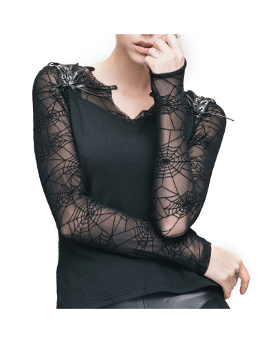 camiseta con espalda trasparente