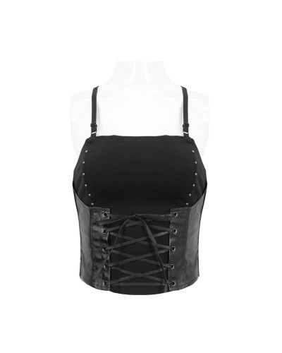 Schwarzes Gothic Top
