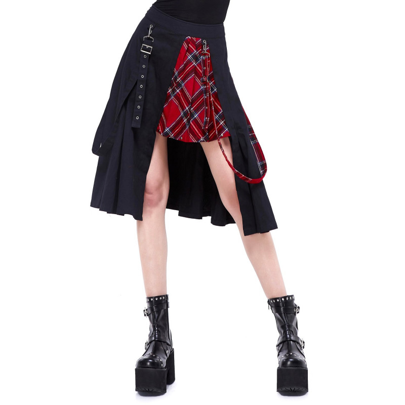 falda marron con rayas steampunk
