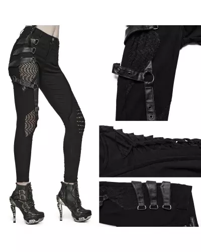 Pantalon Noir Asymétrique de la Marque Punk Rave à 77,50 €