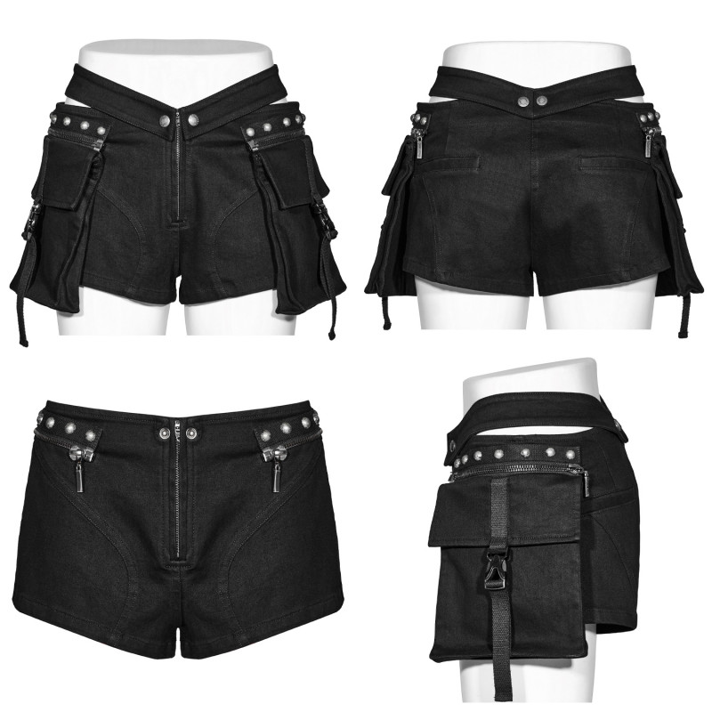 Gothic Shorts with Buttons