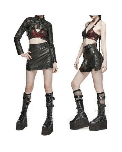 Gothic Minirock mit Schnürung