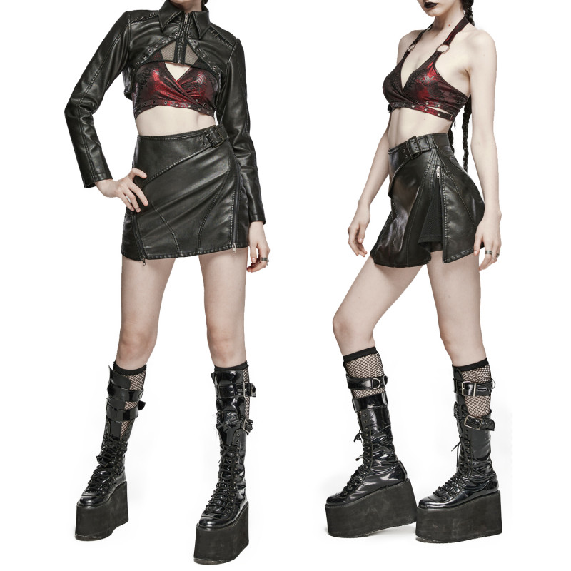 Faux Leather Mini Skirt