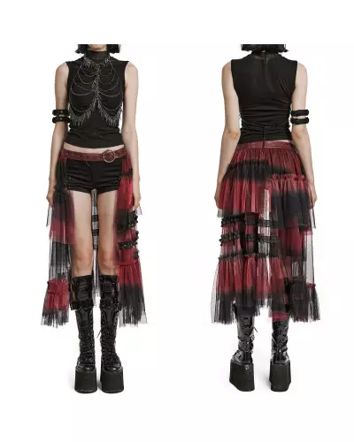 Belt with Black and Red Skirt from Punk Rave Brand at €59.90