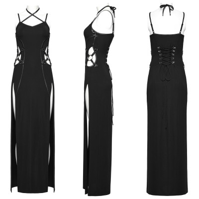 Vestido Gótico Comprido Preto