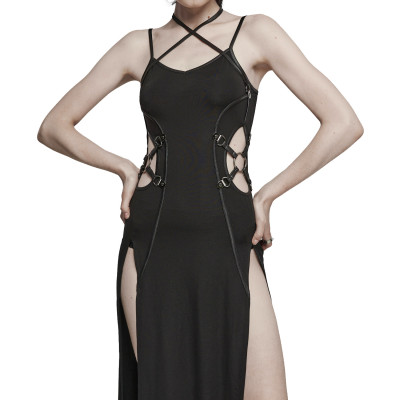 Vestido Gótico Comprido Preto