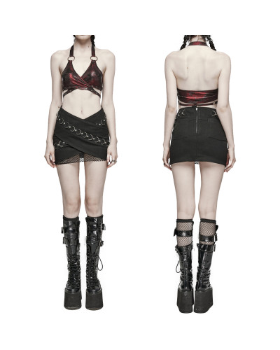 Gothic Minirock mit Schnürung