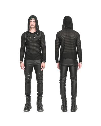 T-Shirt Gótica com Capuz para Homem