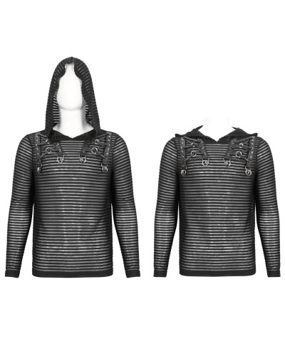 Camiseta Gótica con Capucha para Hombre