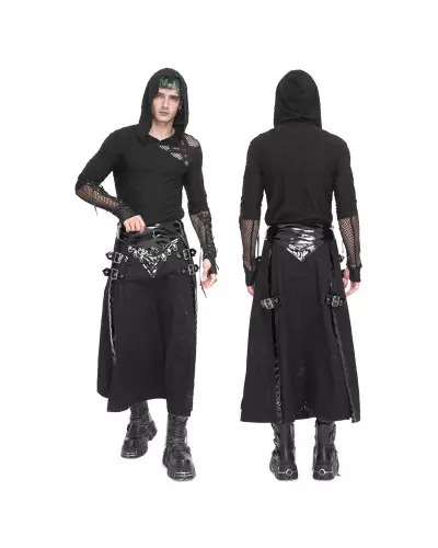 Asymmetrical T-Shirt with Hood for Men from Devil Fashion Brand at €67.50