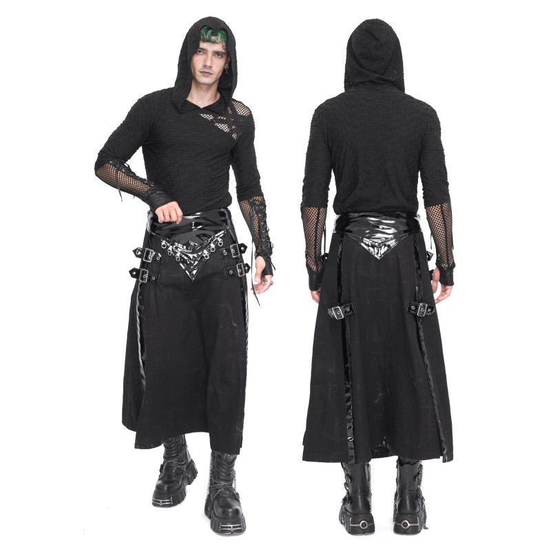 Asymmetrical T-Shirt with Hood for Men