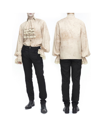 Camisa Gótica Blanca para Hombre