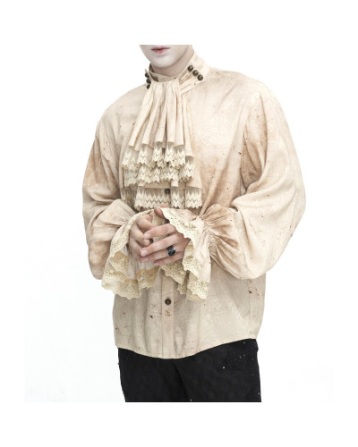 Camisa Gótica Blanca para Hombre