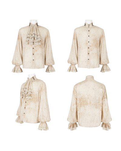 Camisa Gótica Blanca para Hombre