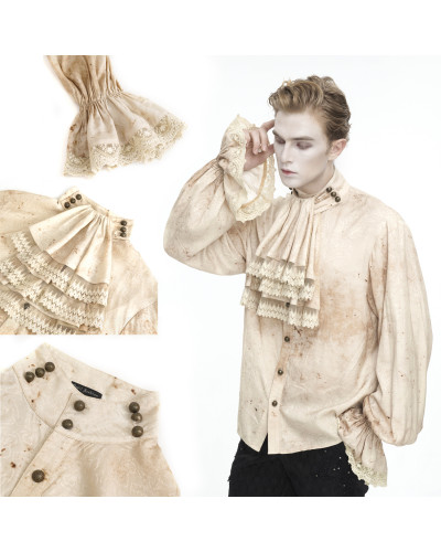 Camisa Gótica Blanca para Hombre