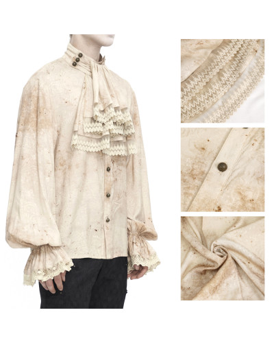 Camisa Gótica Blanca para Hombre
