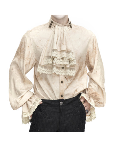 Camisa Gótica Blanca para Hombre