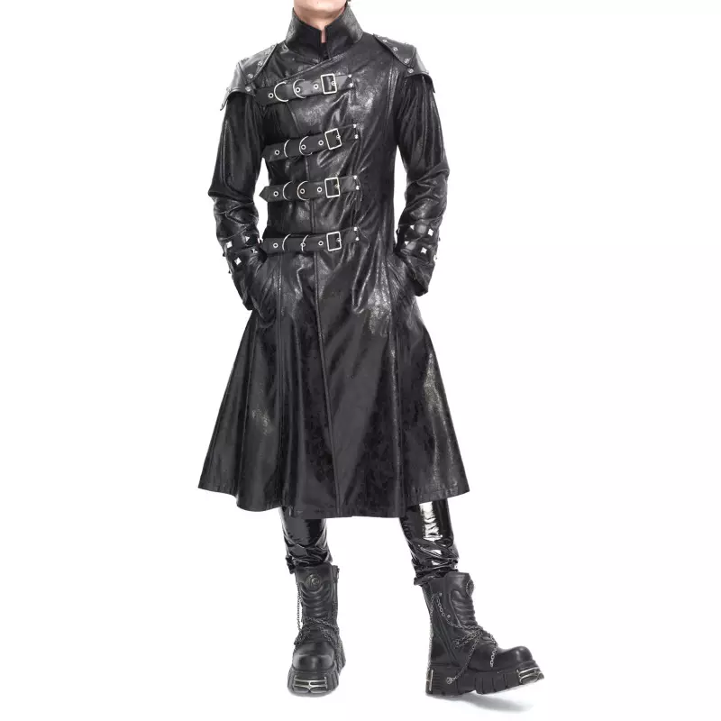 Chaqueta Negra con Hebillas para Hombre marca Devil Fashion a 225,00 €