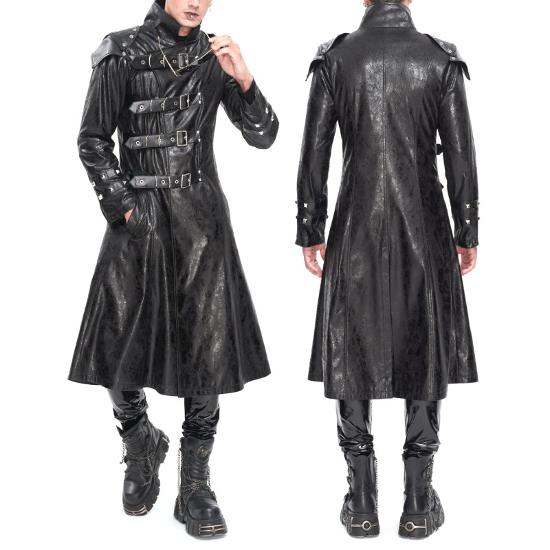 Black Jacket with Buckles for Men