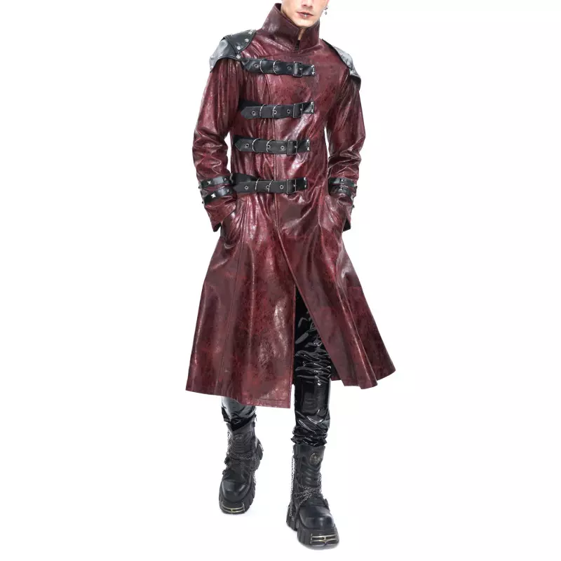 Rote Jacke mit Schnallen für Männer der Devil Fashion-Marke für 225,00 €