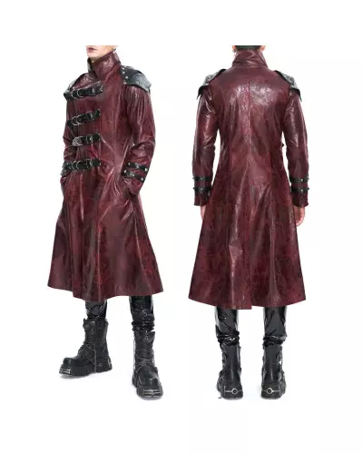 Red Jacket with Buckles for Men from Devil Fashion Brand at €225.00