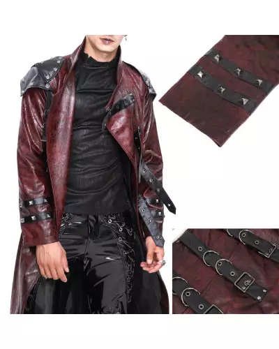 Red Jacket with Buckles for Men from Devil Fashion Brand at €225.00