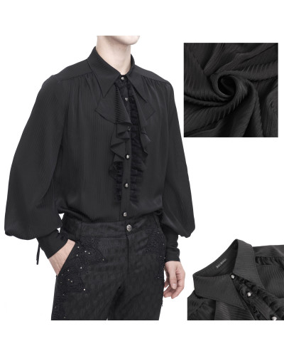Schwarzes Gothic Hemd für Männer