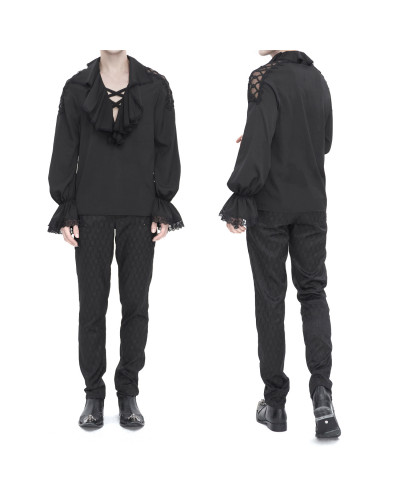 Camisa Gótica Negra para Hombre