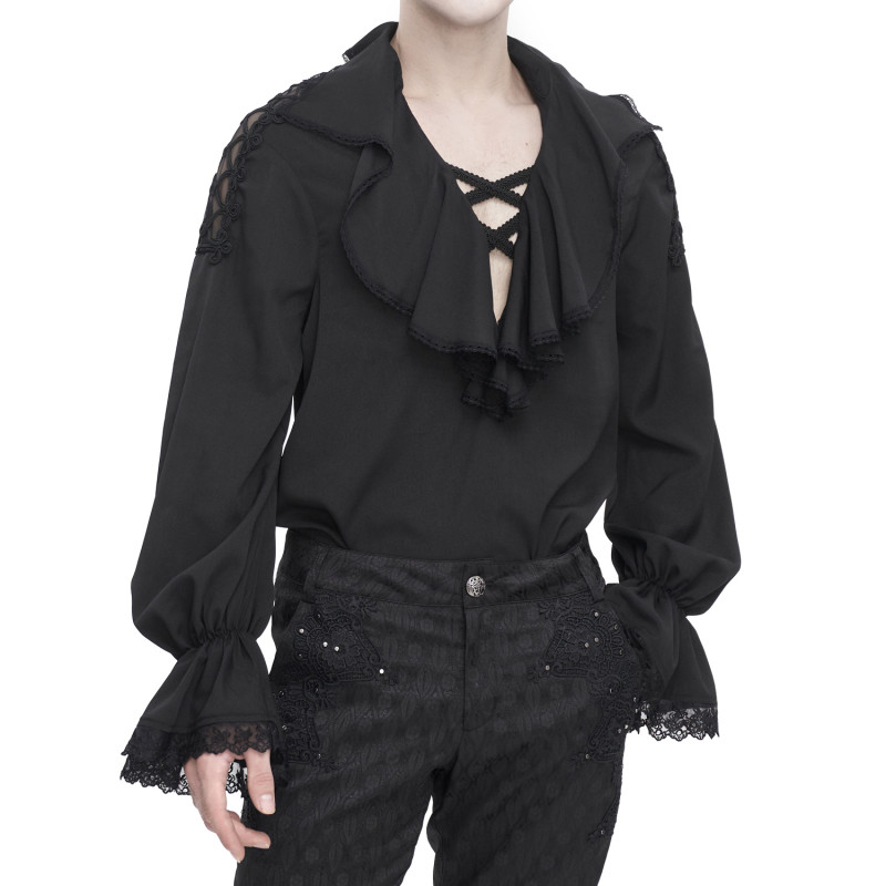Camisa Gótica Negra para Hombre