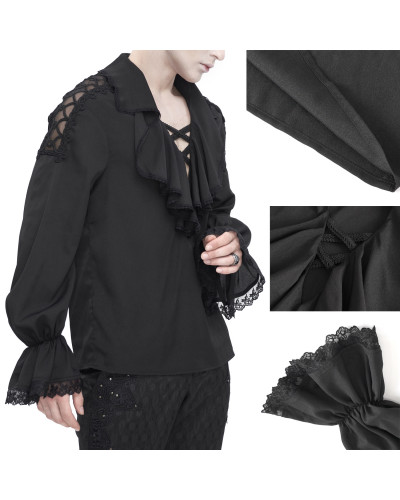 Camisa Gótica Negra para Hombre