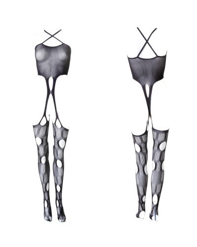 Gothic Catsuit aus Netzstoff